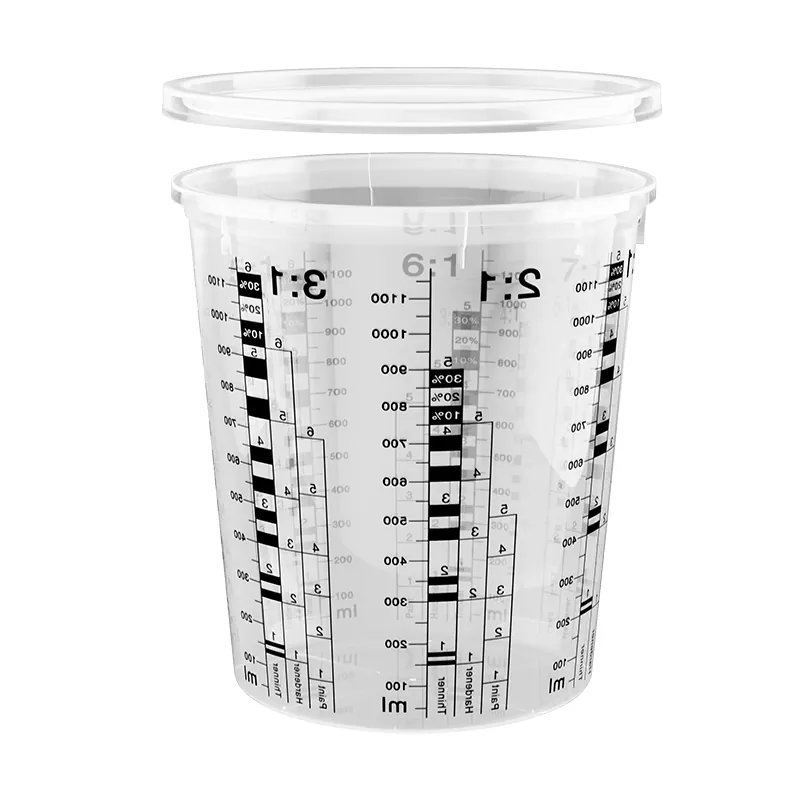 1370 ml PP Automotive Paint Mixing Cup med lokk